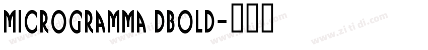 Microgramma DBold字体转换